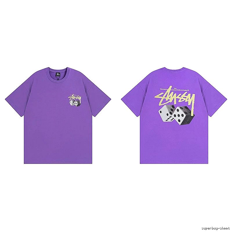 Stussy Purple Spider Graphic T-Shirt Campus Look Logo