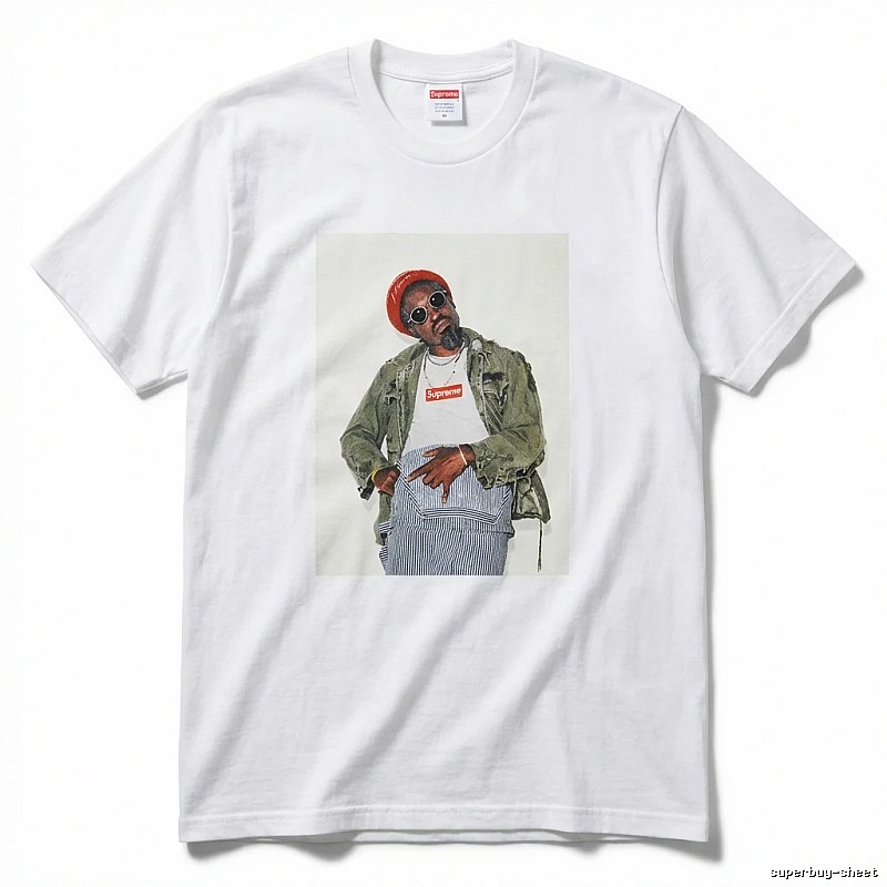 Supreme character print style white T-shirt