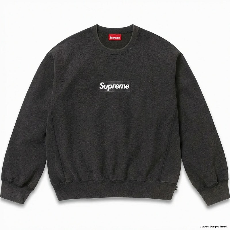 Supreme classic minimalist style black sweatshirt