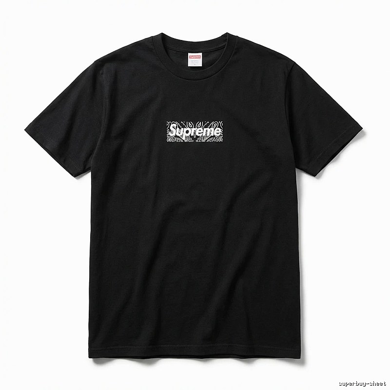 Supreme - printed trendy black T - shirt
