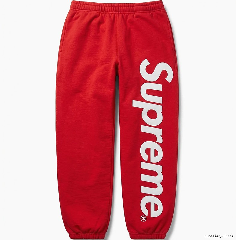 Supreme trendy brand red sweatpants