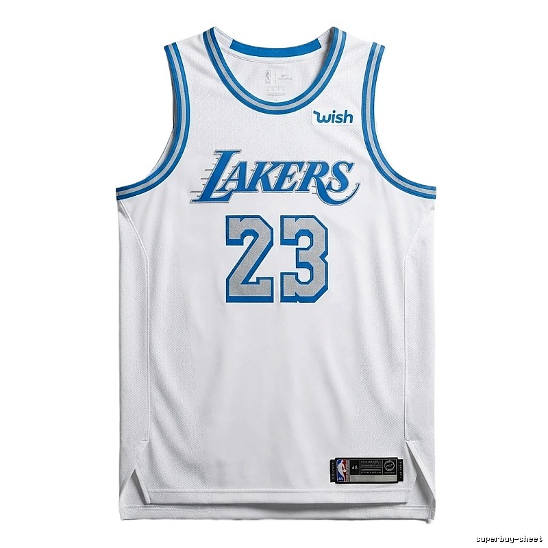 The No. 23 white jersey of the LBJ Lakers.